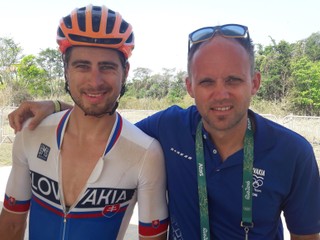 Peter Zánický (vpravo a Peter Sagan.)