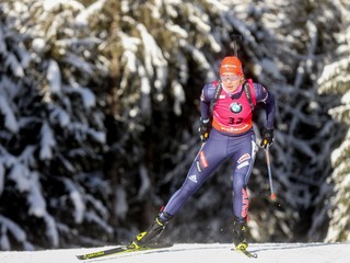 Anastasia Kuzminová počas pretekov v Anterselve.