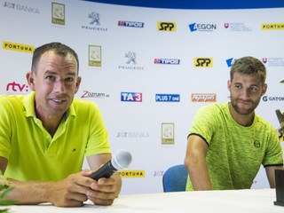 Sprava tenista Martin Kližan a jeho tréner Dominik Hrbatý.