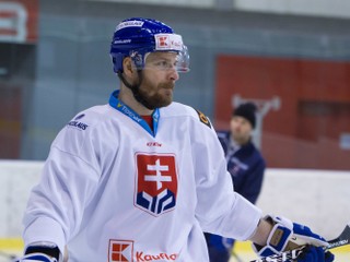 Michal Sersen počas tréningu slovenskej hokejovej reprezentácie pred turnajom Kaufland Cup 2019. Bratislava, 5. február 2019.