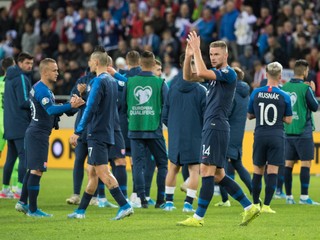 Momentka zo zápase Slovensko - Wales (kvalifikácia EURO 2020).