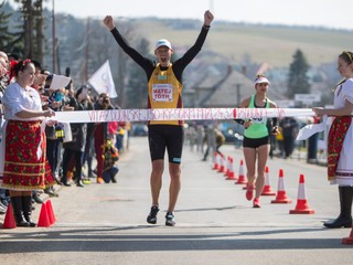 Matej Tóth v cieli Dudinskej päťdesiatky 2018.