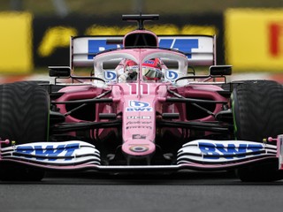 Jazdec tímu Racing Point Sergio Pérez počas Veľkej ceny Maďarska 2020.