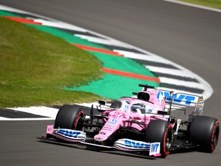 Nico Hülkenberg na monoposte Racing Point počas tréningu pred VC Veľkej Británie.