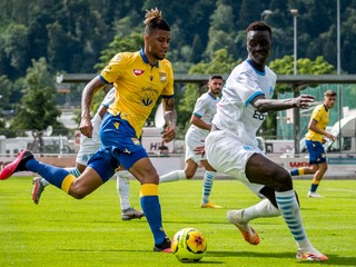 Záber z prípravného zápasu Dunajskej Stredy proti Marseille.