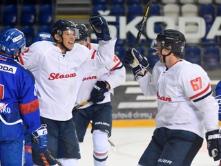 Hokejisti HC Slovan Bratislava na ilustračnej fotografii.