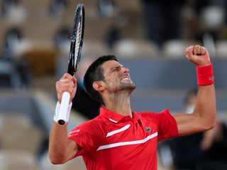 Novak Djokovič v osemfinále Roland Garros 2020.
