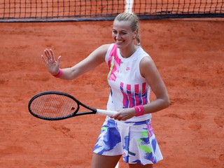 Petra Kvitová po výhre vo štvrťfinále Roland Garros 2020.