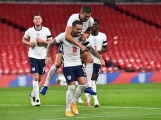 Danny Ings v zápase Anglicko - Wales.