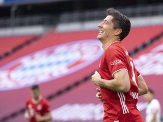 Robert Lewandowski (Bayern Mníchov) po strelení gólu.