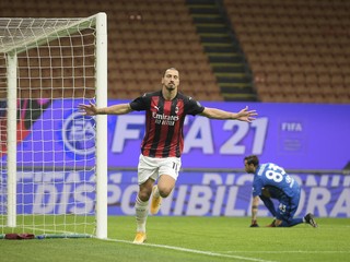 Ibrahimovič žiaril, dal dva góly. AC Miláno však ako posledný elitný klub zakopol