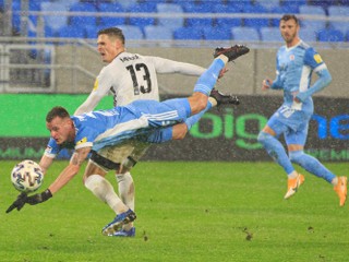 Momentka zo zápasu Slovan Bratislava - Nitra.