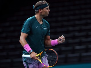 Rafael Nadal na turnaji ATP Masters 1000 v Paríži 2020.