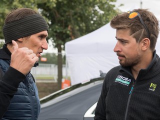 Roman Kreuziger (vľavo) s Petrom Saganom. 