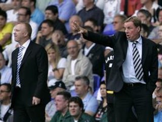 Tréner Tottenhamu Hotspur Harry Redknapp (vpravo) a tréner Birminghamu Alex McLeish.