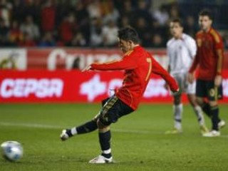 David Villa v drese španielskej reprezentácie.