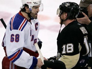 Jaromír Jágr v drese Rangers.