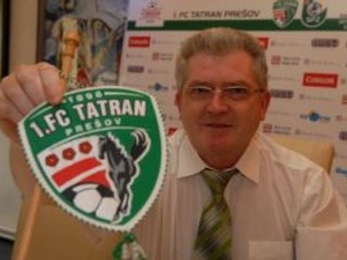 Generálny riaditeľ 1.FC Tatran Prešov Jozef Petrík na tlačovke pred štartom Corgoň ligy. Nováčika teraz čaká premiéra na vlastnom štadióne.