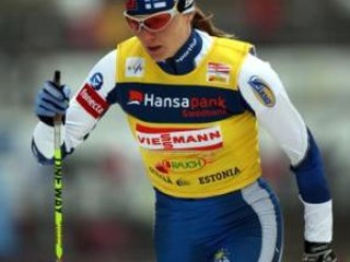 Fínka Virpi Kuitunenová počas pretekov v estónskom Otepää