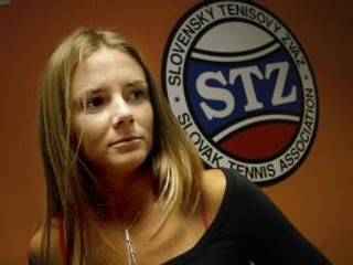 Daniela Hantuchová počas tlačovej besedy po návrate z Austrálie. Bratislava, 28. január 2008.