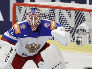 Sergej Bobrovskij si obliekol ruský dres aj vlani na majstrovstvách sveta v Česku.