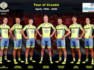 Zostava tímu Tinkoff na Okolo Chorvátska.