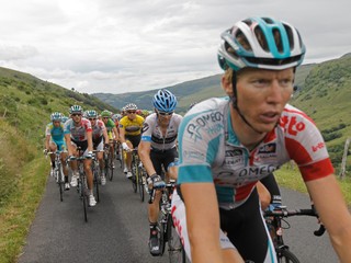 Sieberg vedie balík jazdcov v 9. etape na Tour de France 2011.