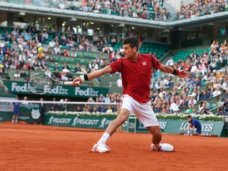 Novak Djokovič počas grandslamového turnaja Roland Garros.