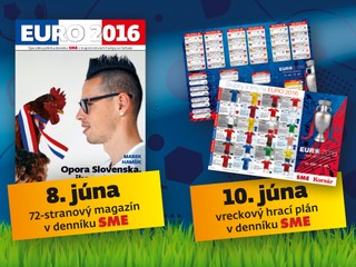 V denníku SME nájdete 72-stranový magazín EURO 2016 a hrací plán do vrecka