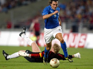 Legendárny Christian Vieri v drese talianskej reprezentácie.