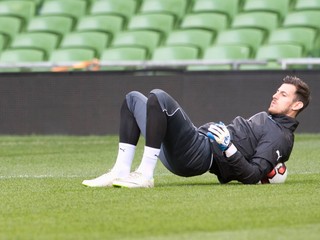 Slovenský reprezentačný brankár Martin Dúbravka.