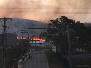 Požiar v športovom areáli X-park v Rio de Janeiro.