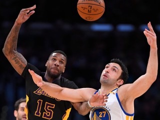 Zo zápasu Los Angeles Lakers - Golden State Warriors.