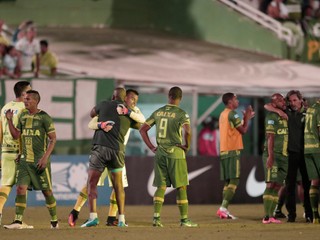 Hráči futbalového klubu Chapecoense po semifinále Copa Sudamericana.