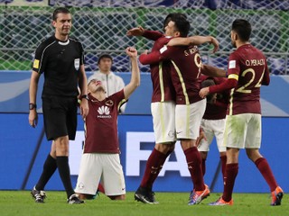 Hráči mexického klubu sa radujú z postupu.