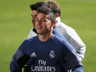 Hráč Realu Madrid James Rodríguez počas tréningu v Japonsku.