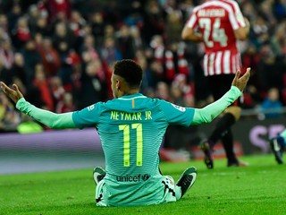 Ani Neymar nedokázal streliť gól oslabenému Bilbau.