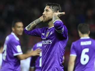 Sergio Ramos tesne po tom, čo premenil jedenástku.