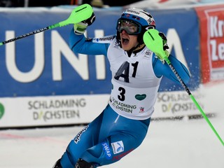 Henrik Kristoffersen v cieli druhého kola.