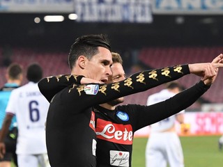 Jose Callejon sa raduje po svojom góle.