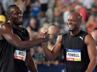 Usain Bolt (vľavo) a Asafa Powell.