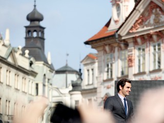 Roger Federer v Prahe.