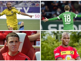 Hore vľavo Federico Higuaín, vedľa neho Felix Kroos, pod nimi John Rooney a Mathias Pogba.