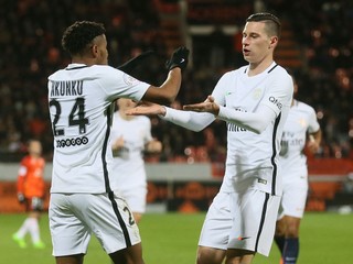Futbalisti PSG vydreli víťazstvo nad Lorientom.
