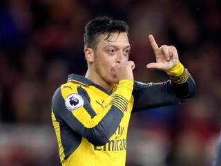 Víťazný gól Arsenalu zaznamenal Mesut Özil.