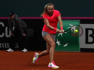 Rebecca Šramková počas Fed Cupového zápasu.