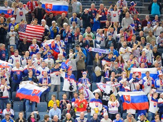 Na snímke slovenskí a americkí fanúšikovia.