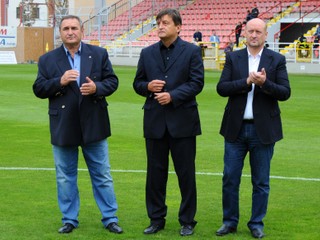 Miroslav Náhlik (vľavo) bol spolumajiteľom FC Spartak Trnava.