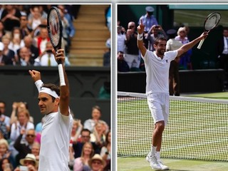 Wimbledon 2017 bude mať finále v zložení Marin Čilič (vpravo) - Roger Federer.