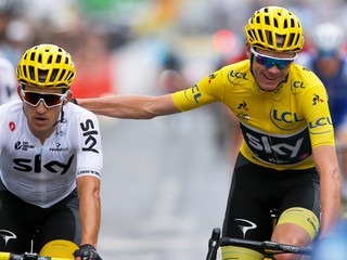 Michal Kwiatkowski (vľavo) patril na Tour de France k najdôležitejším domestikom Christophera Frooma. Veľkú kvalitu potvrdil aj na pretekoch v San Sebastiáne.
